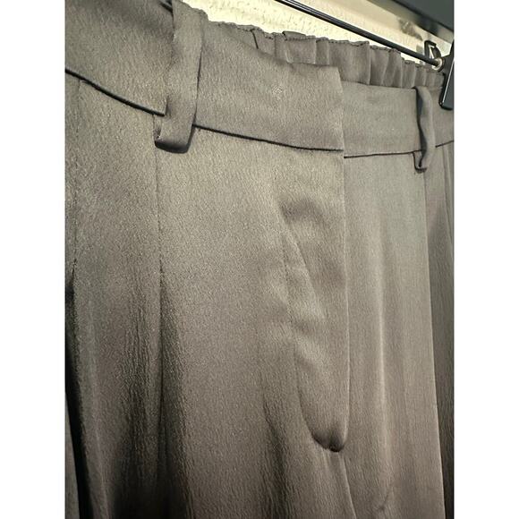 NWT Dannijo Size Small Noir Boss Pleated Trousers Wide Leg Designer Luxury Chic - Picture 3 of 13